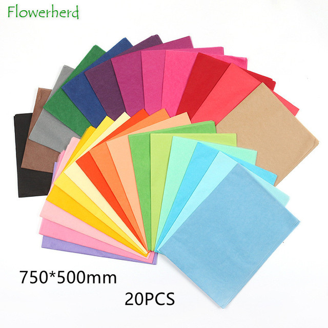 Colorful Tissue Paper DIY Solid Color Wrapping Paper Translucent